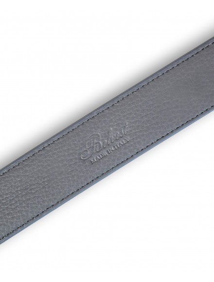 100% Two-tone blue and grey pastel leather belt 2