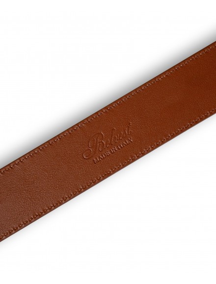 100% Light Brown Leather Belt 2