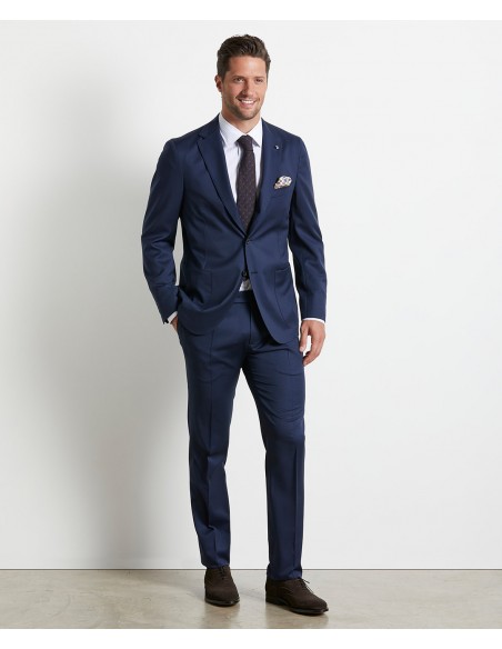 Abito lavabile blu navy in lana
