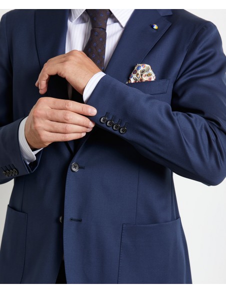 Abito lavabile blu navy in lana