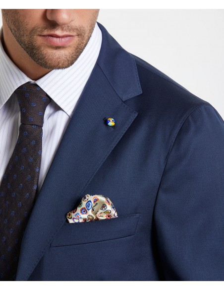 Abito lavabile blu navy in lana