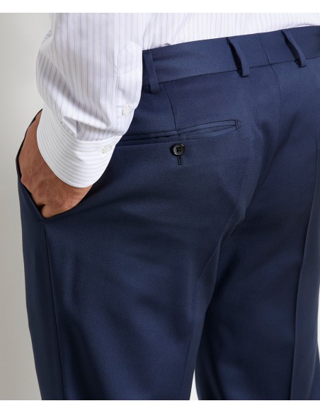 Abito lavabile blu navy in lana