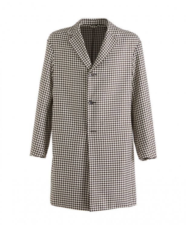 Cappotto marrone/beige in lana