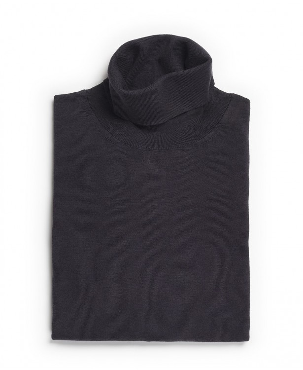 Maglia a collo alto grigia in cotone...