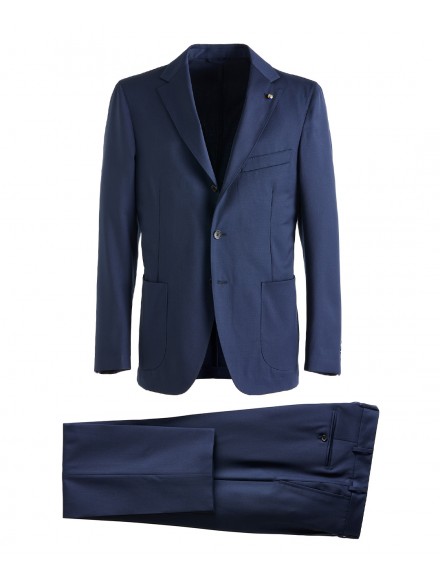 Washable navy blue wool suit