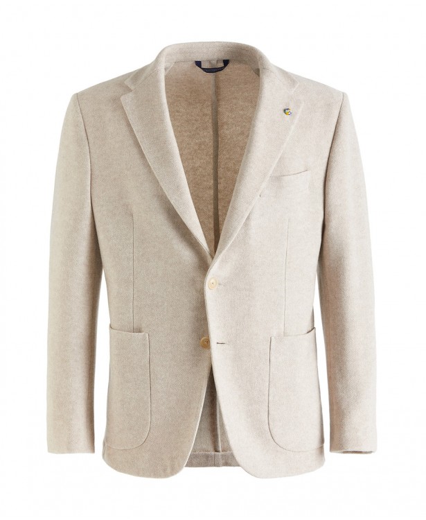 Giacca jersey beige in cashmere |...