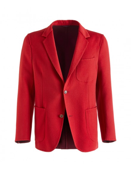 Red/burgundy wool blend double jacket