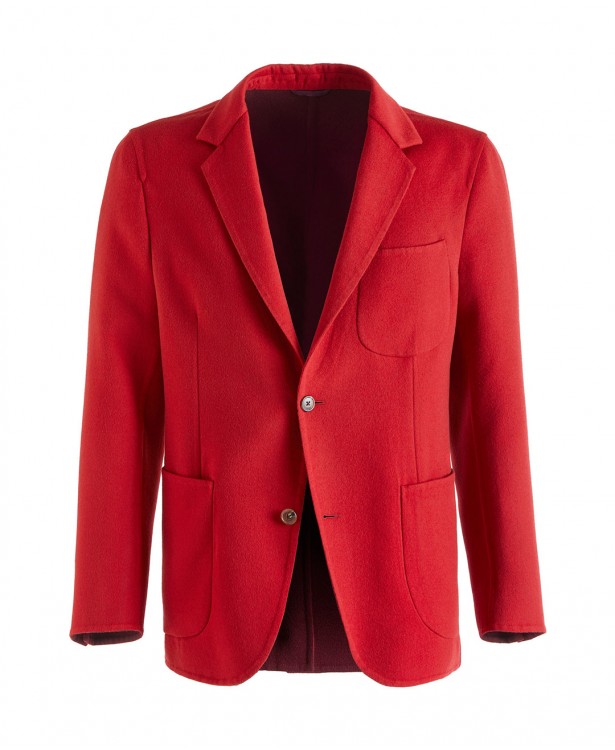 Red/burgundy wool blend double jacket Red/burgundy wool blend double jacket