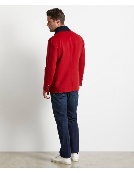 Red/burgundy wool blend double jacket Red/burgundy wool blend double jacket