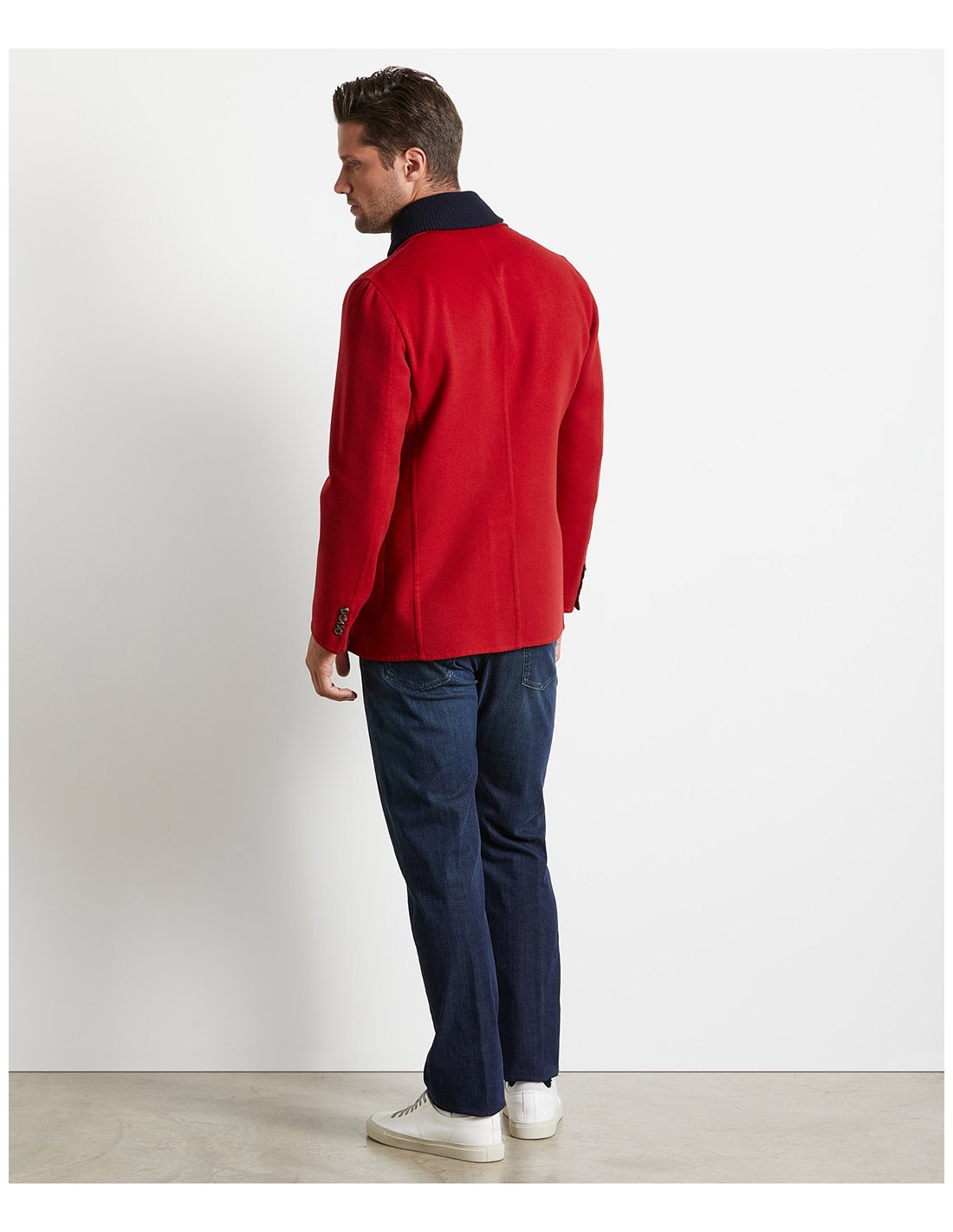 Red/burgundy wool blend double jacket Red/burgundy wool blend double jacket