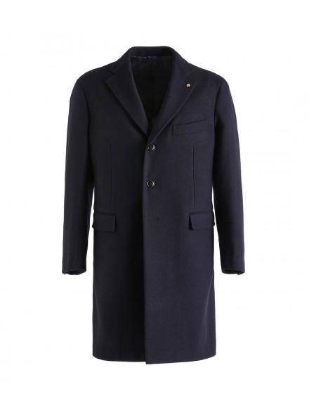 Navy blue tailored coat in...