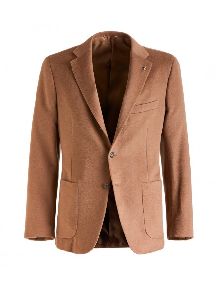 Giacca sartoriale in beaver cammello