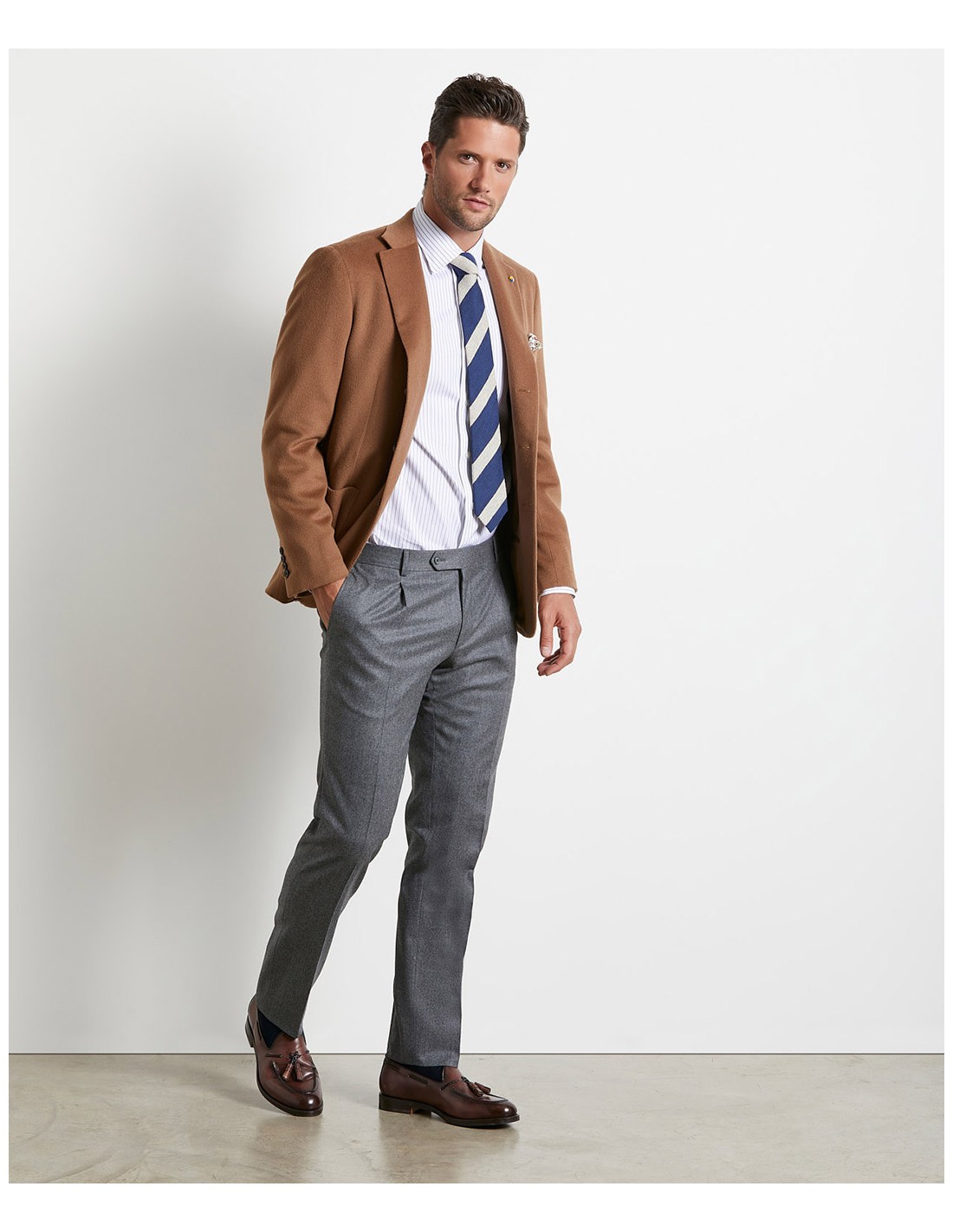 Giacca sartoriale in beaver cammello Giacca sartoriale in beaver cammello