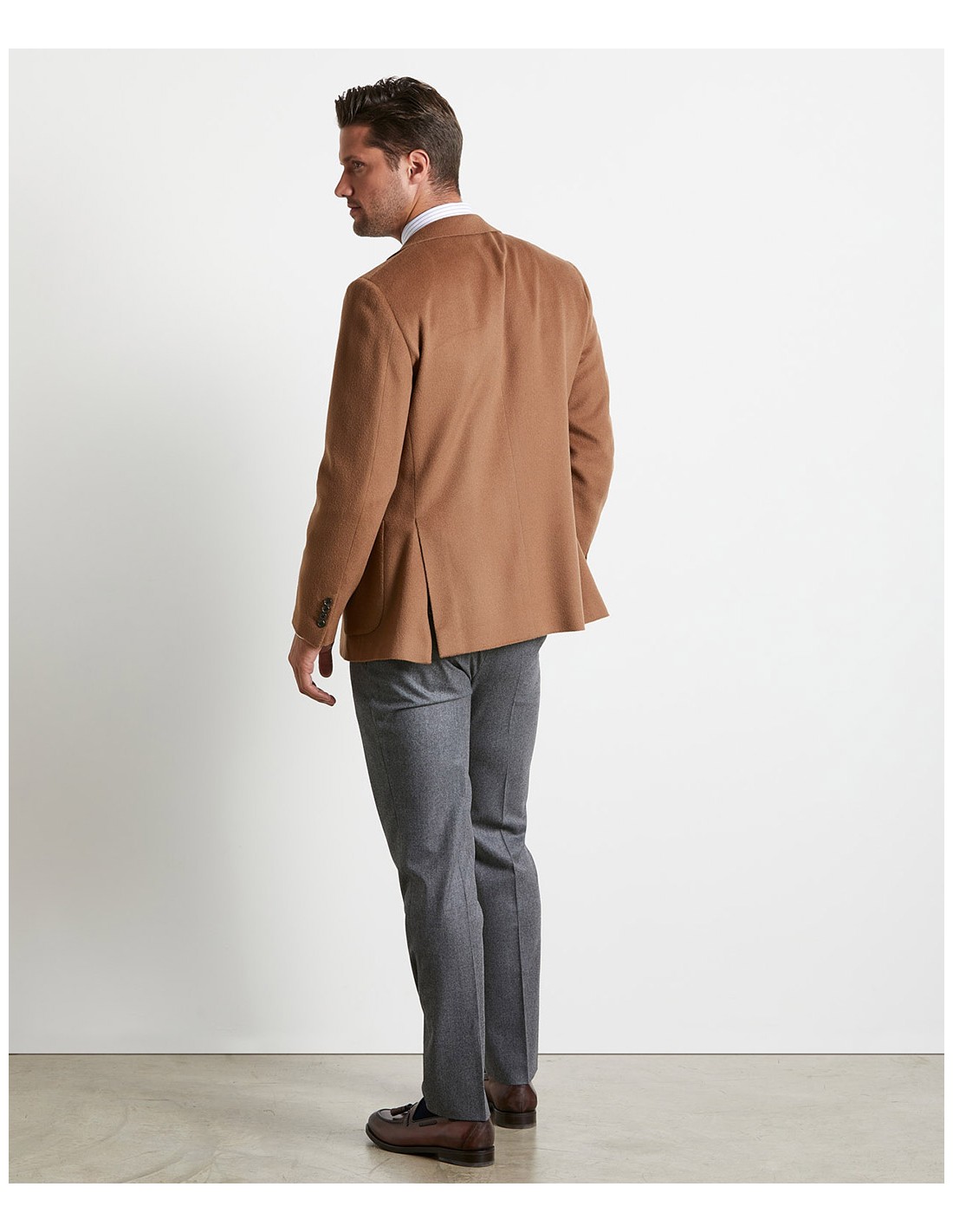 Giacca sartoriale in beaver cammello Giacca sartoriale in beaver cammello