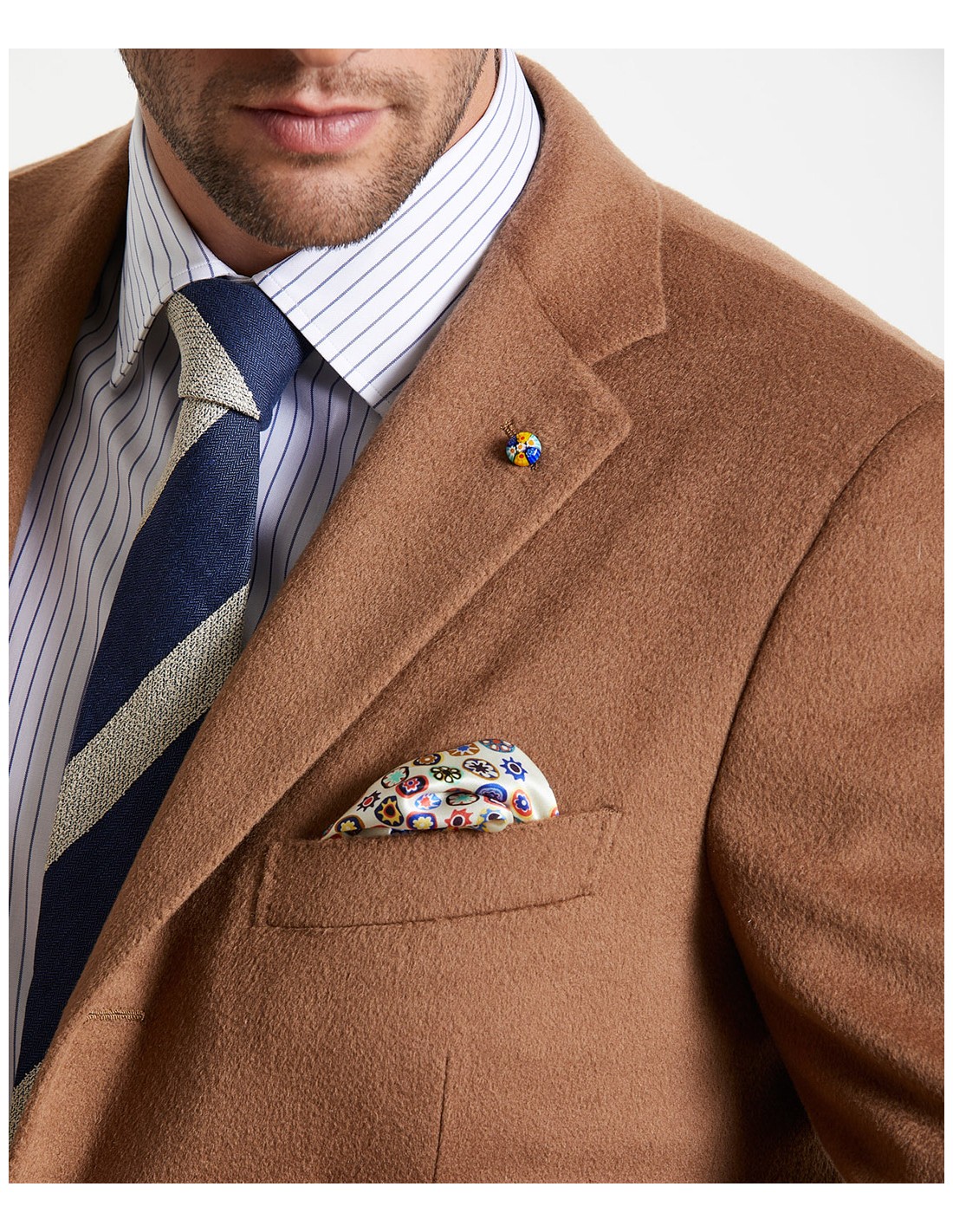 Giacca sartoriale in beaver cammello Giacca sartoriale in beaver cammello