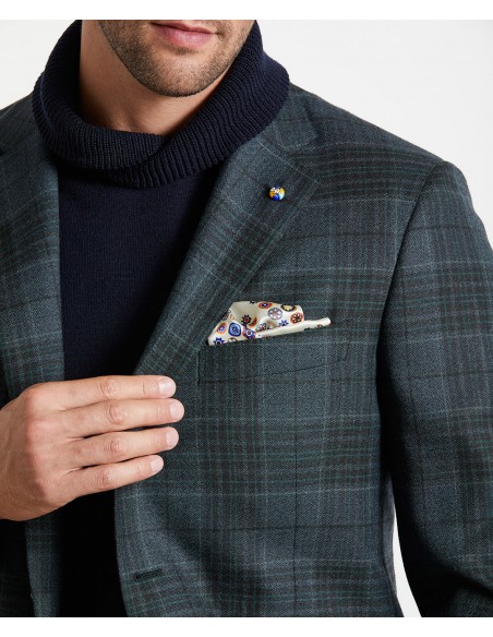Green tailored jacket in Super 130s wool Green tailored jacket in Super 130s wool
