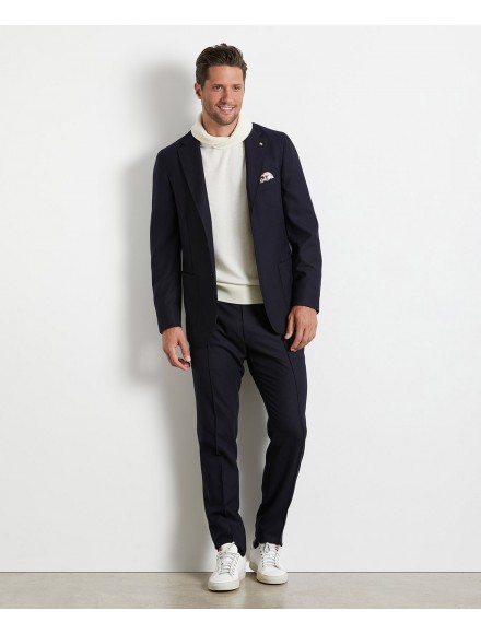 Abito lavabile blu navy in lana Super 130s 2