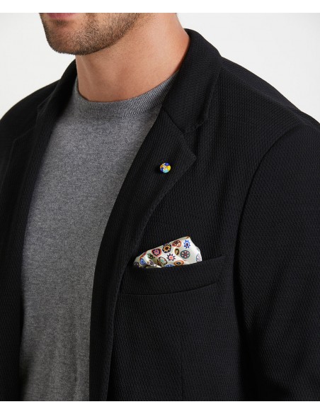 Black jersey jacket in Super 120s wool