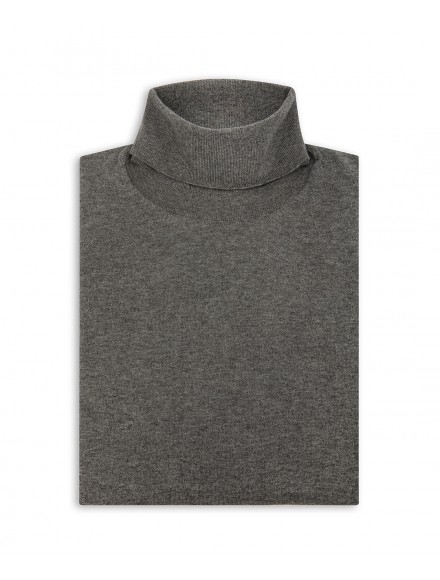 Gray turtleneck sweater in...