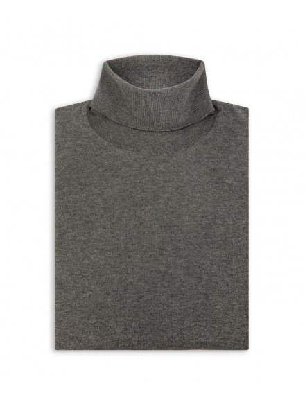 Maglia a collo alto grigia...