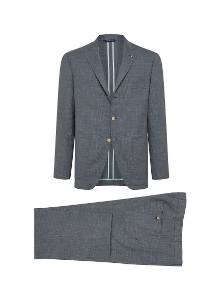 Abito sartoriale verde in misto lana | Jacketinthebox
