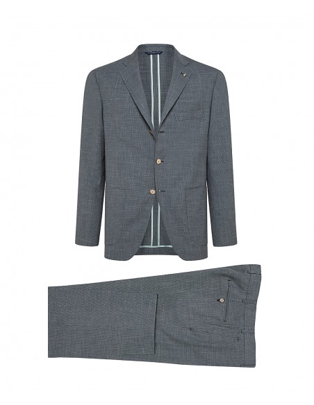 Green wool-blend tailored suit | Jacketinthebox