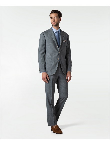 Green wool-blend tailored suit | Jacketinthebox 2