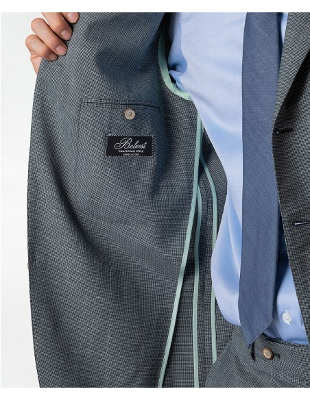 Green wool-blend tailored suit | Jacketinthebox