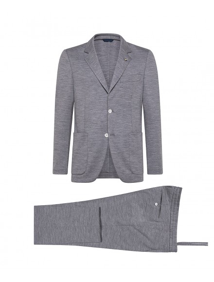 Grey jersey wool summer suit