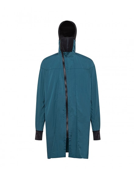 Petroleum green polyamide sports coat