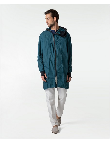 Petroleum green polyamide sports coat