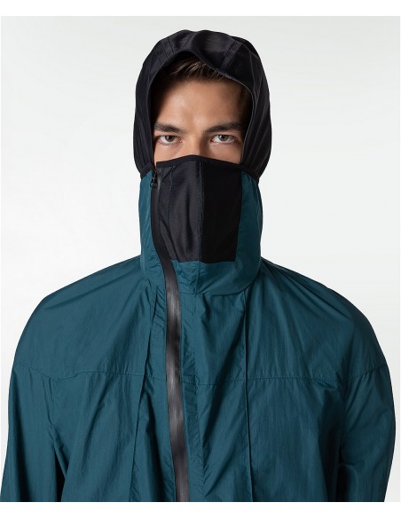Petroleum green polyamide sports coat