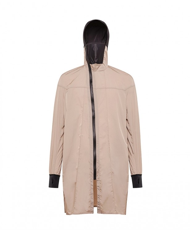 Giaccone sartoriale beige in poliammide