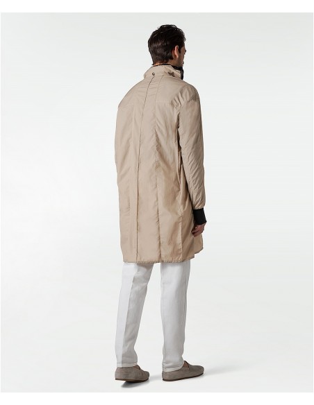Beige polyamide tailored coat
