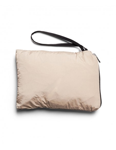 Beige polyamide tailored coat