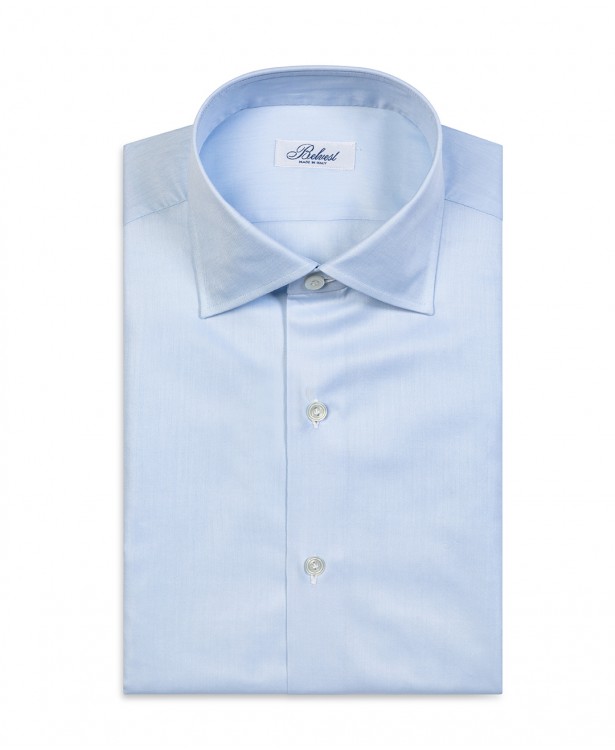 Light blue pure cotton tailored shirt