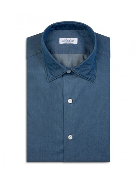 Camicia sartoriale blu in...