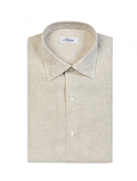 Sand colored linen tailored...