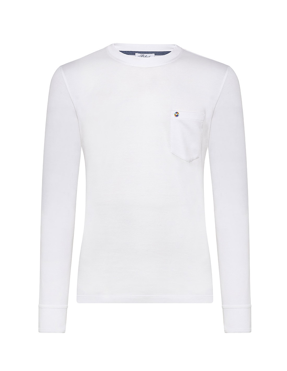 White cotton crew neck T-shirt | Belvest