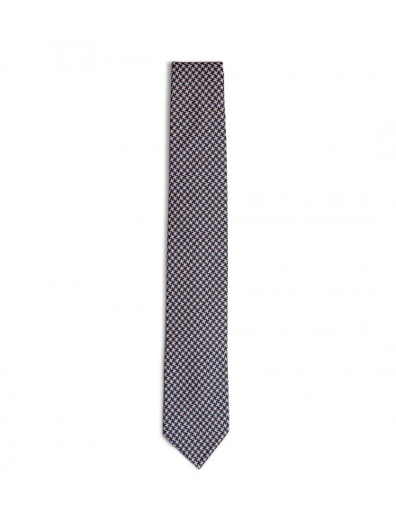 Elegant pink and blue cotton tie
