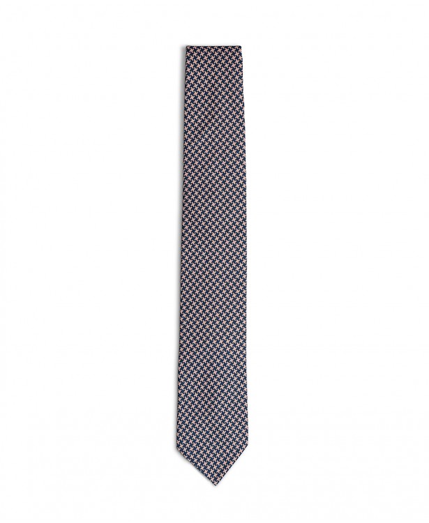 Elegant pink and blue cotton tie