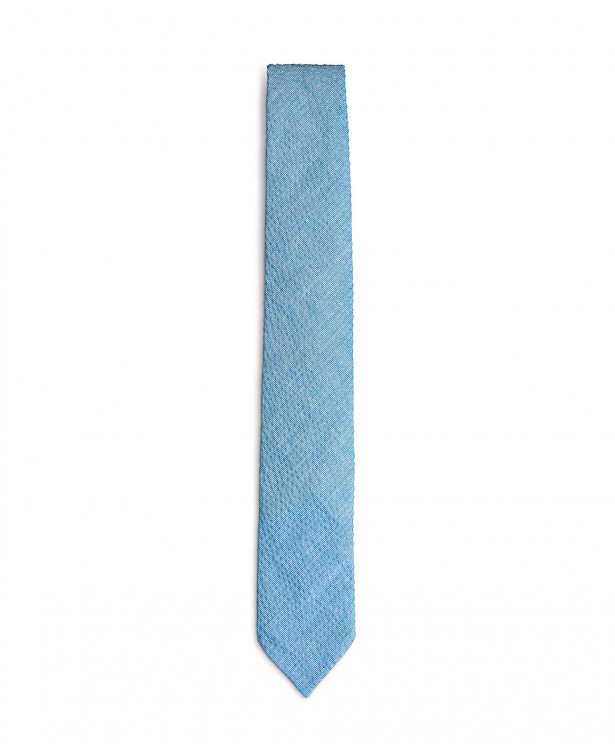 Light blue cotton spring tie