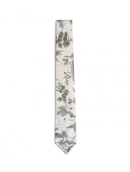 Black and white cotton summer tie