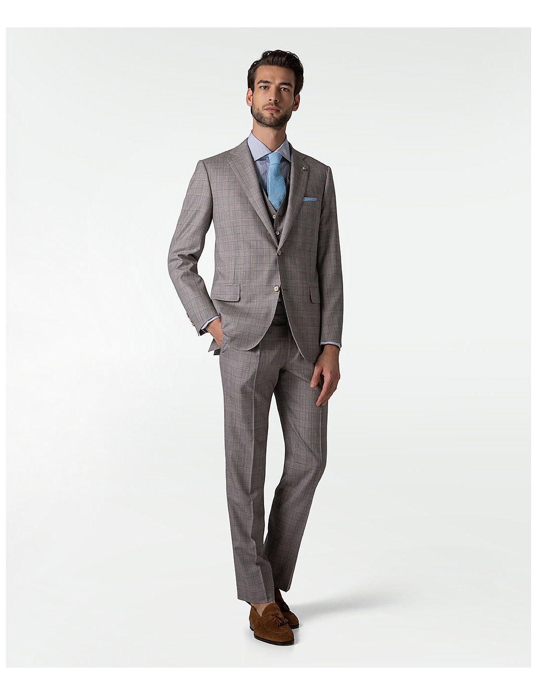 Brown wool and cashmere tailored suit Brown wool and cashmere tailored suit