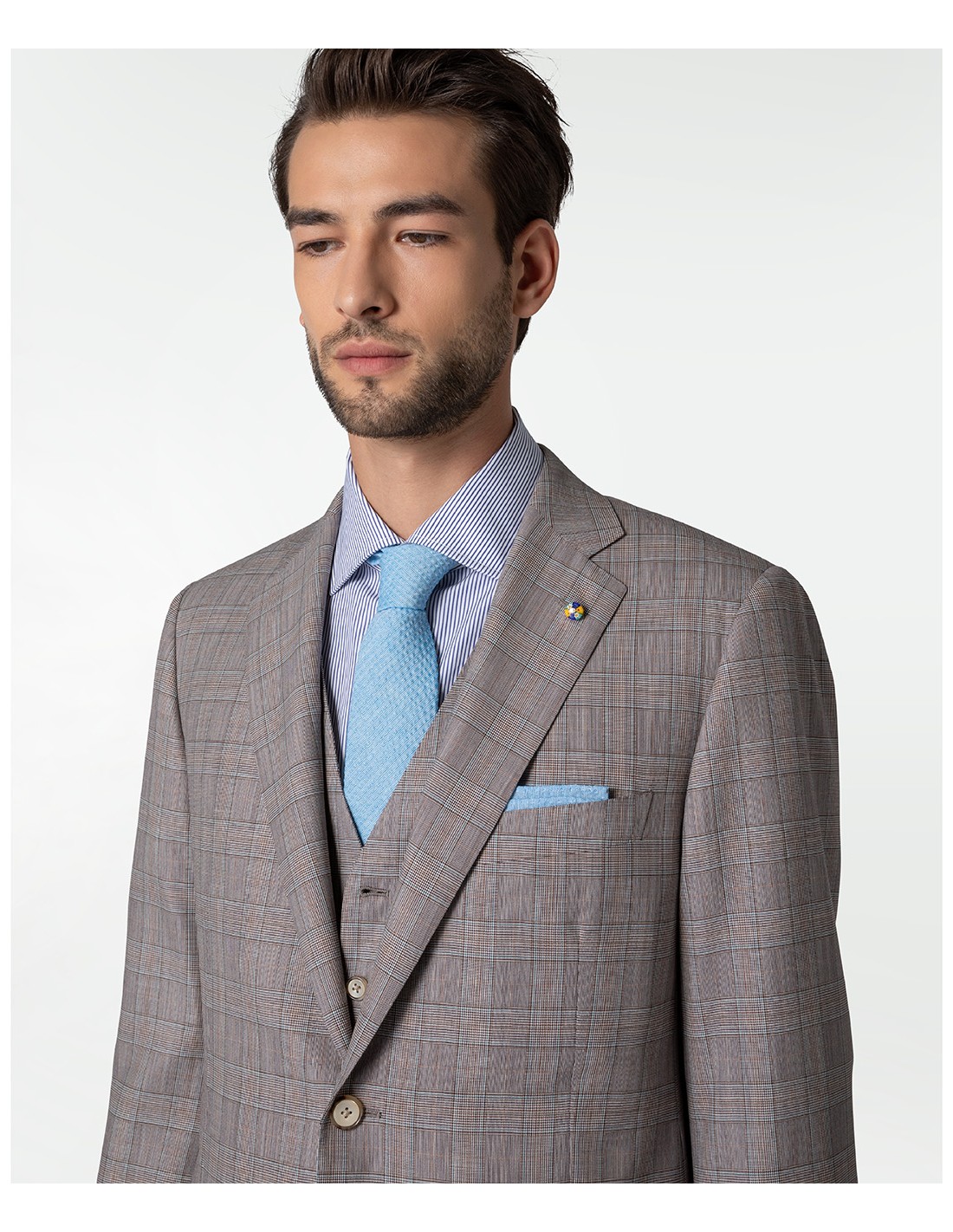 Brown wool and cashmere tailored suit Brown wool and cashmere tailored suit