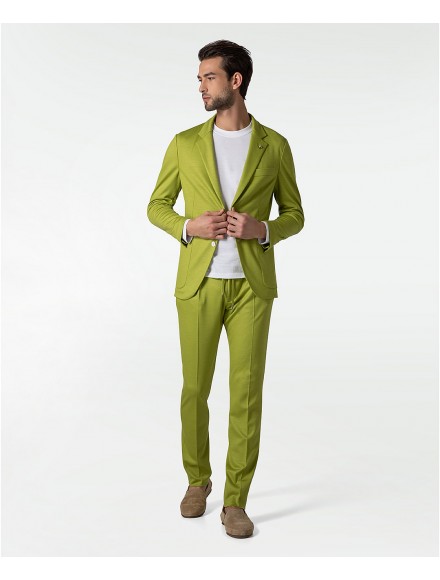Abito sportivo jersey verde in lana 2