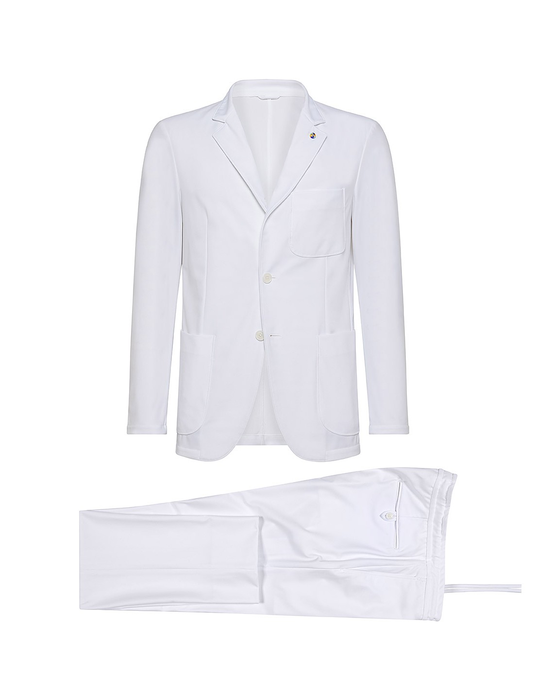 Water-repellent white suit | Belvest