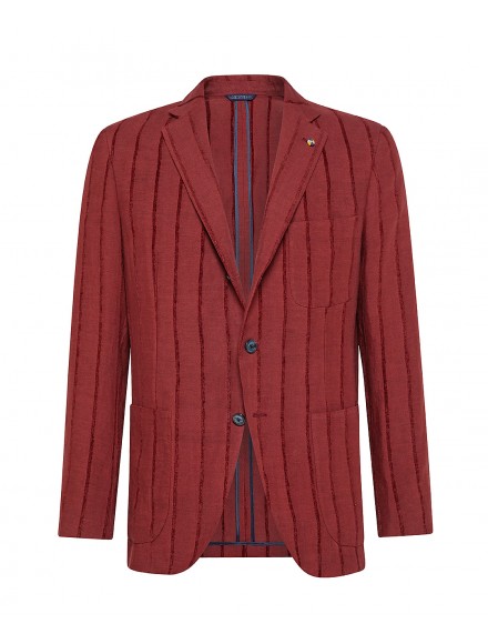 Red linen tailored jacket |...