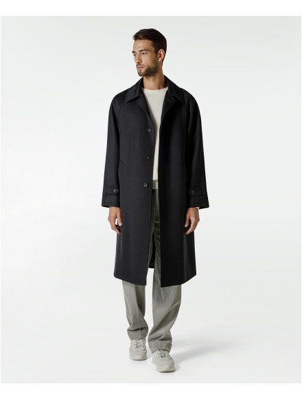 Cappotto blu cavalry in lana pregiata 2