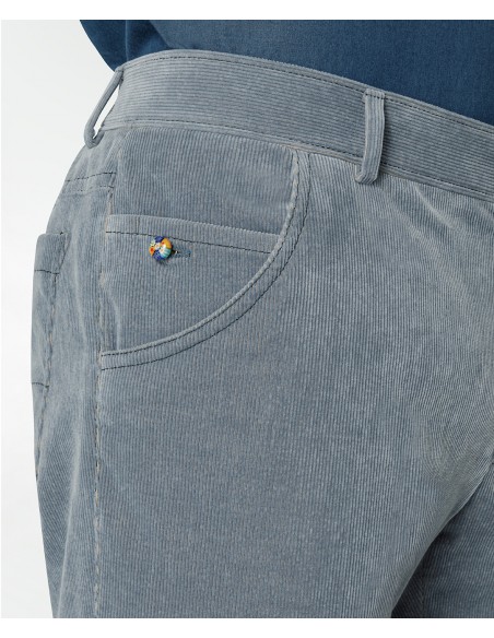 Pantaloni color carta da zucchero in velluto millerighe